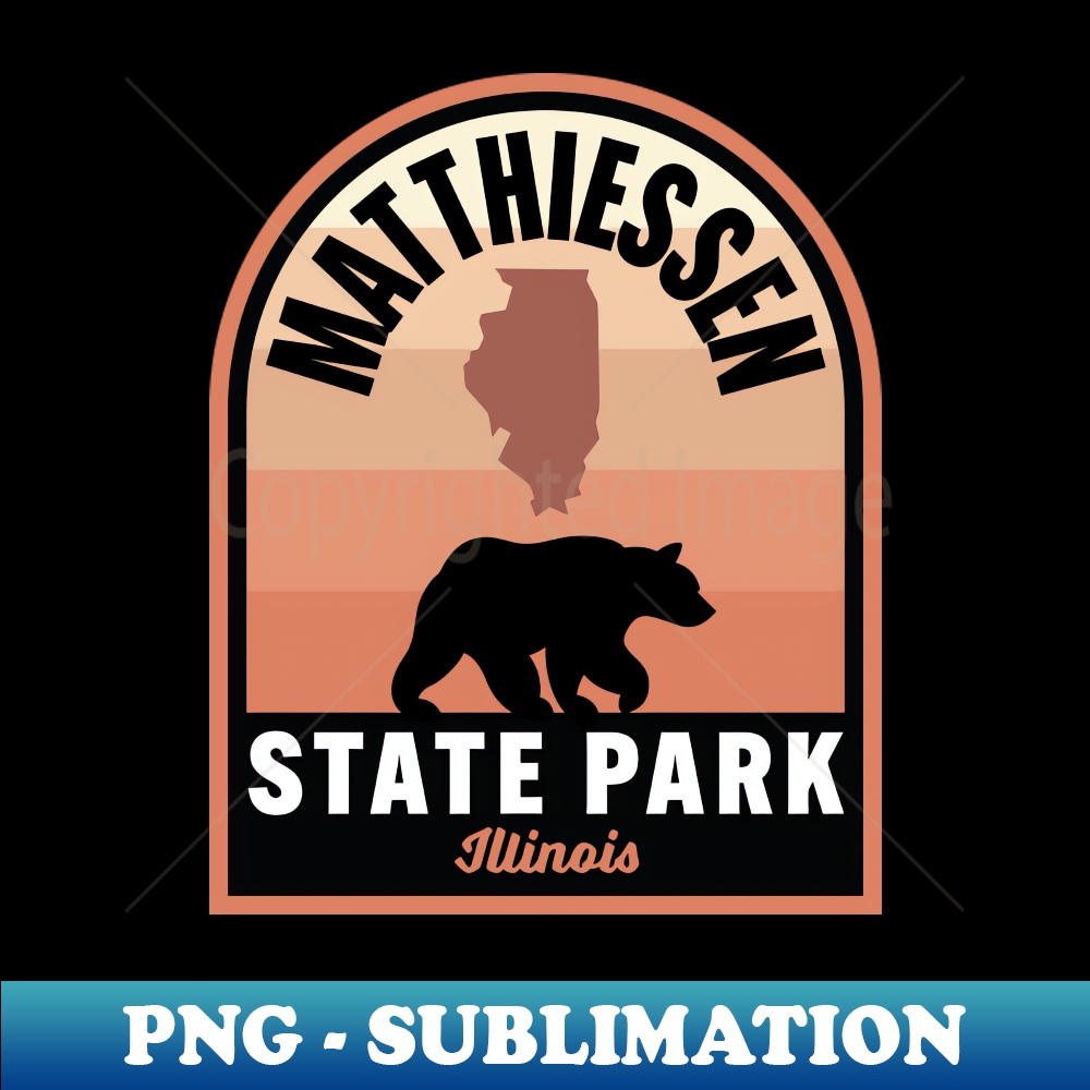 Matthiessen State Park IL Bear - Special Edition Sublimation PNG File