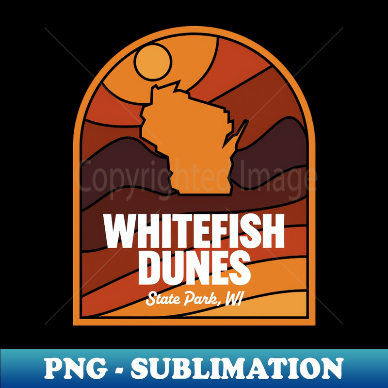 Whitefish Dunes State Park Wisconsin 1 - Vintage Sublimation PNG Download