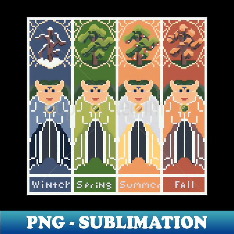 Dryad of the four seasons - Vintage Sublimation PNG Download