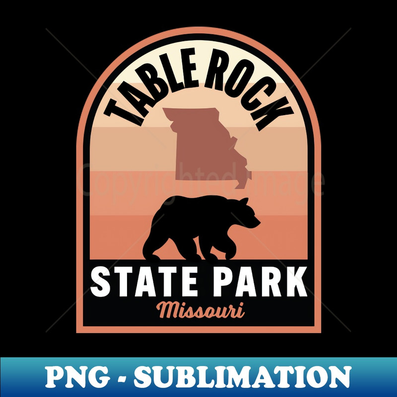 Table Rock State Park MO Bear 1 - Elegant Sublimation PNG Download
