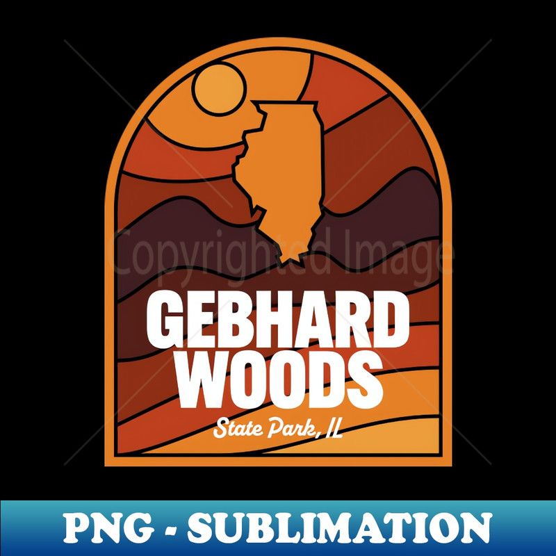 Gebhard Woods State Park Illinois - PNG Transparent Sublimation Design
