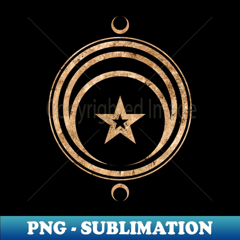 Gold Geometric Glyph Mandala Sigil Rune Sign Seal - - Premium Sublimation Digital Download