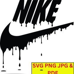 beautiful dripping nike logo design for use on shirts and other objects