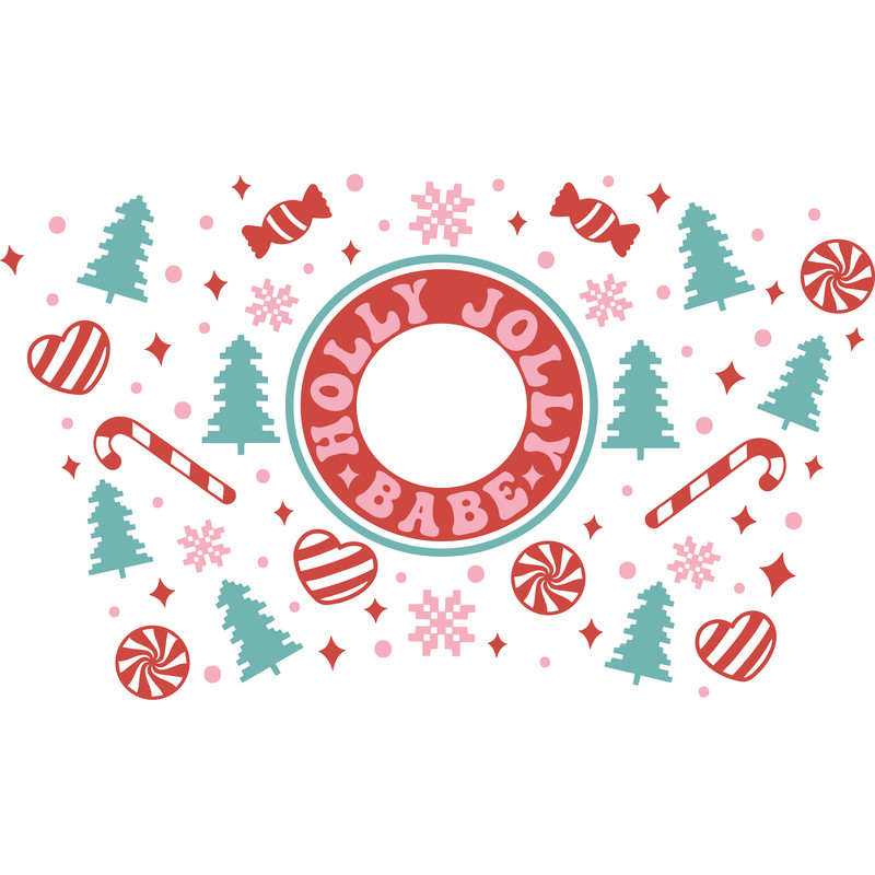 Jolly Babe Christmas Cup Wrap SVG 0