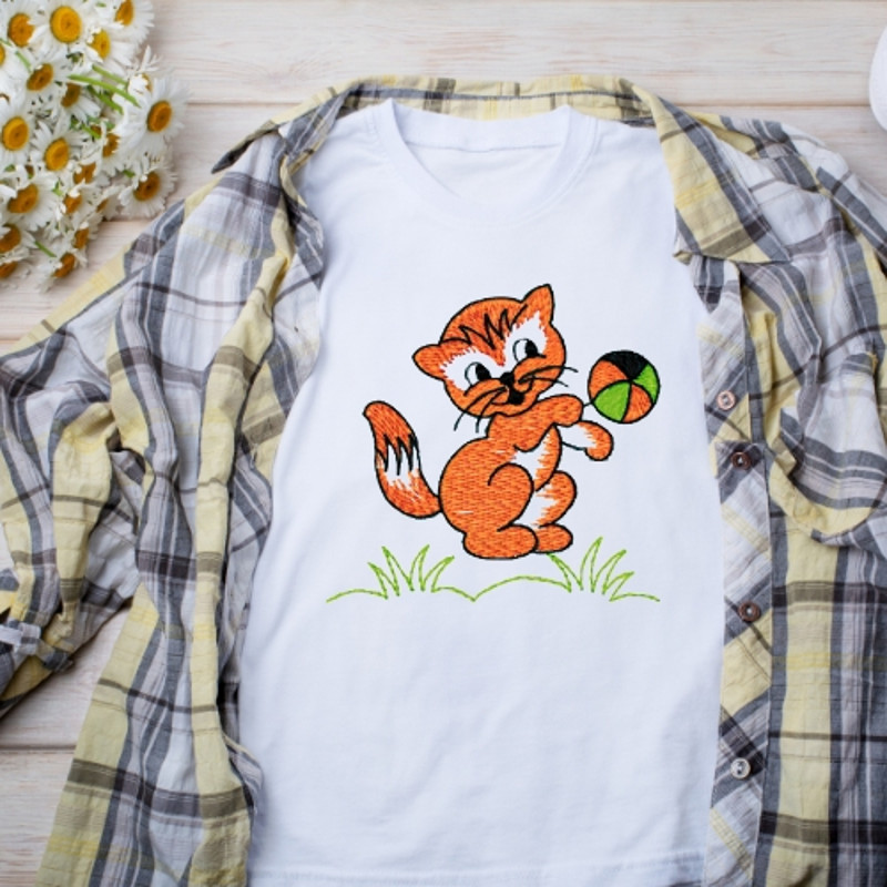 Kitten Playing Machine Embroidery Design Embroidery Design Machine Embroidery Design Cat Embroidery Digital Product 1