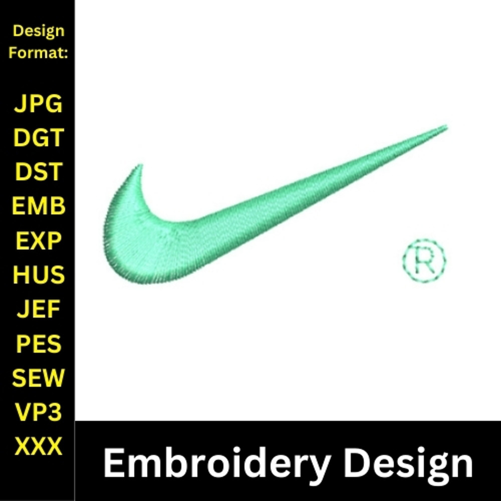 Nike Embroidery Design File Swoosh Nike Embroidery Design Pes Nike Embroidery Machine Embroidery Design NIKE 0