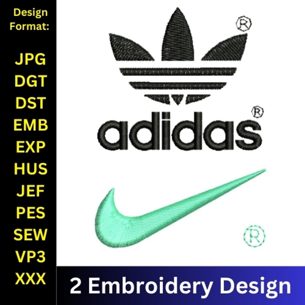 Adidas Embroidery Design Nike Logo Embroidery Sportswear Embroidery Pattern Digital Embroidery File Adidas Stitch 0