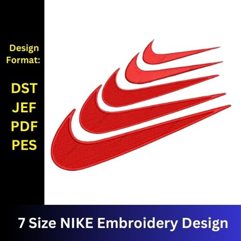 Nike Embroidery Design File Swoosh Nike Embroidery Design Pes Nike Embroidery Machine Embroidery Design Nike 0