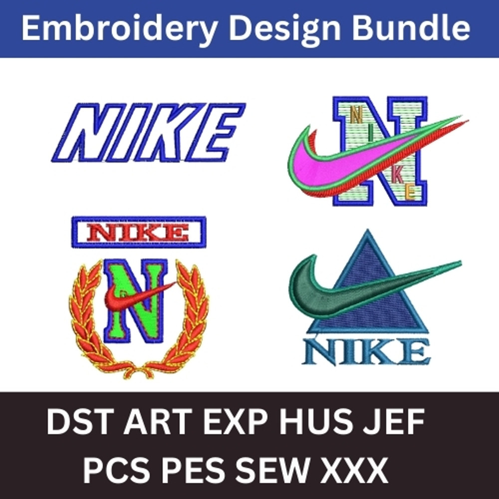 Nike Embroidery Designs Nike Logo Embroidery Pattern Bundle Nike Logo Embroidery Design Nike Swoosh Bundle Bundle 0