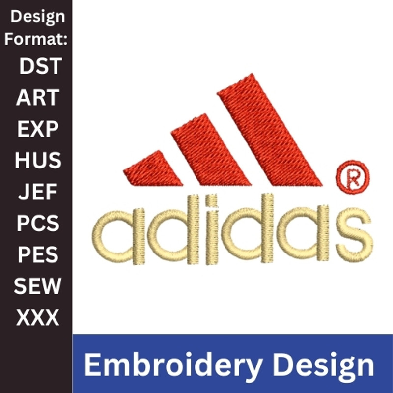 Adidas Embroidery Design Adidas Logo Embroidery Sportswear Embroidery Patterns Adidas Logo Vector Adidas Stitch 0