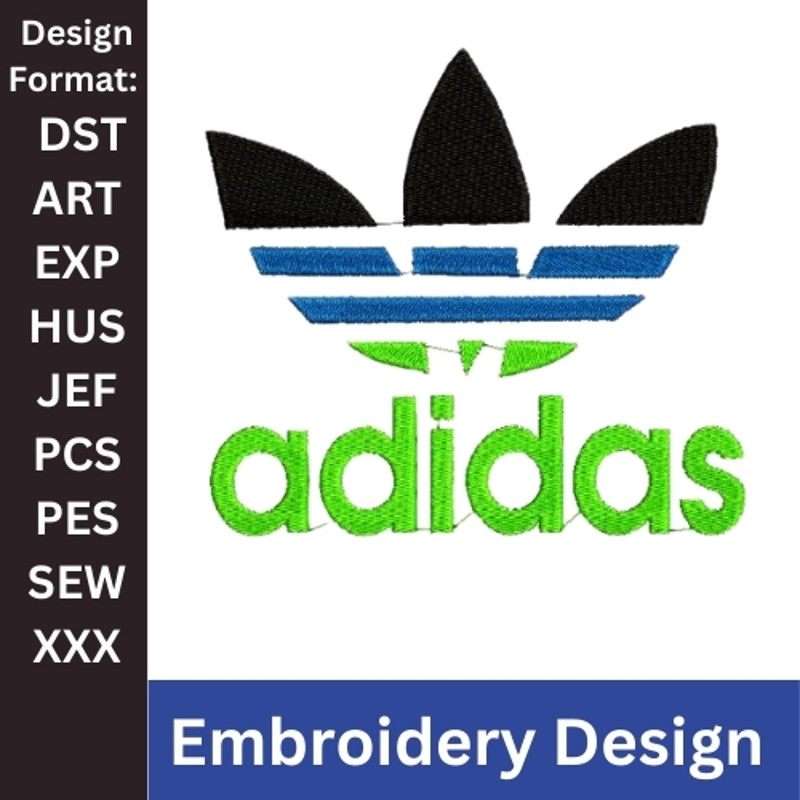 Adidas Embroidery Design Adidas Logo Embroidery Sportswear Embroidery Patterns Adidas Logo Vector Adidas Stitch 0