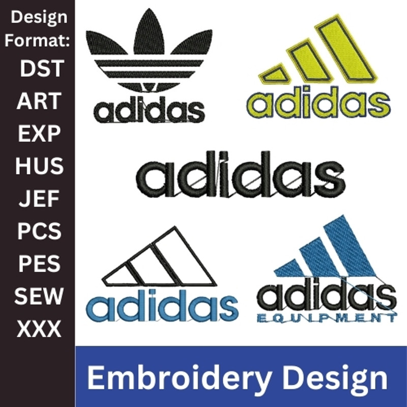 Adidas Embroidery Design File Adidas Logo Embroidery Sportswear Embroidery Patterns Adidas Logo Vector 0