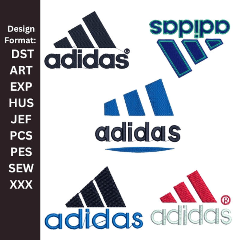 Adidas Embroidery Design Bundle Adidas Embroidery Logo Sportswear Embroidery Patterns Adidas Logo Vector Adidas 0