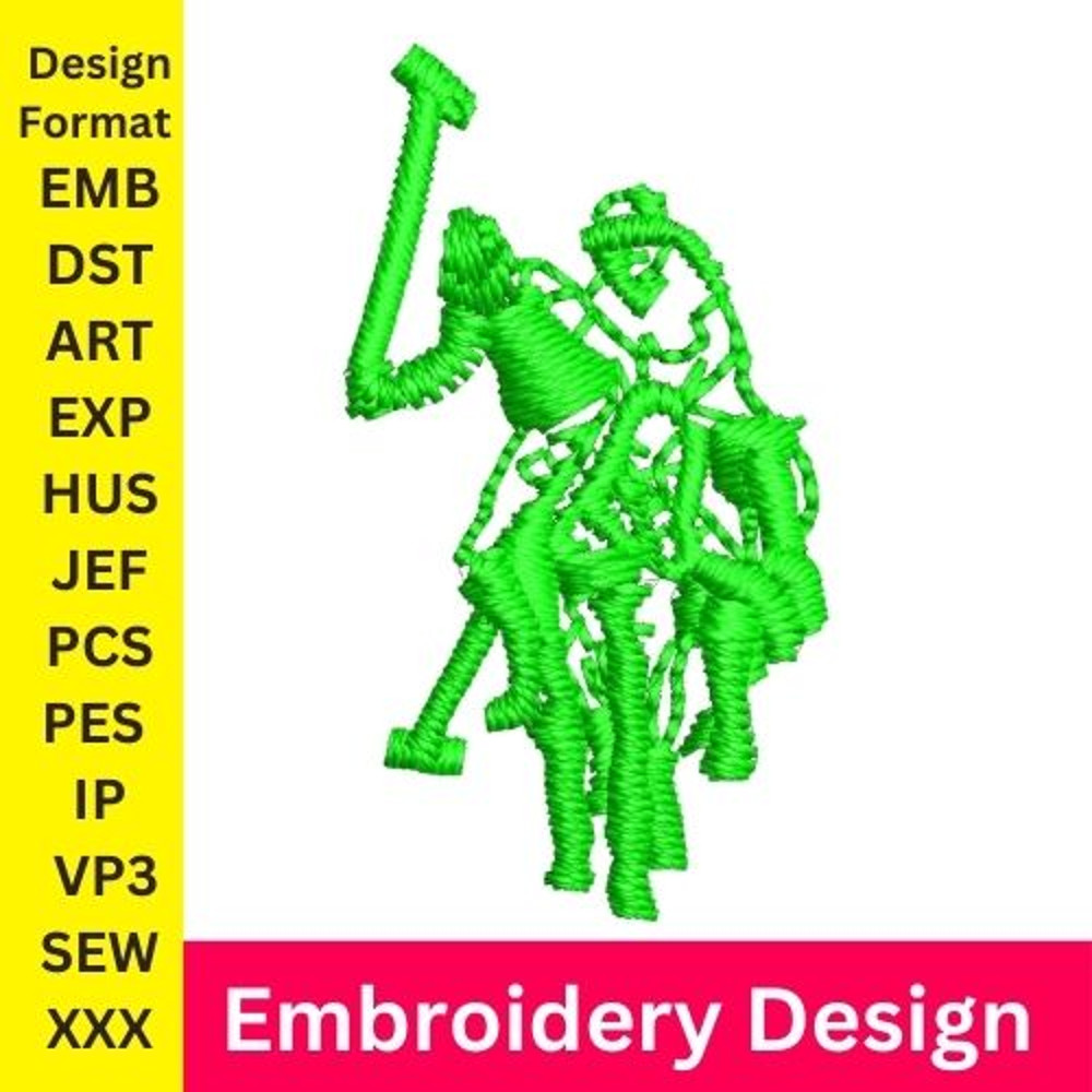 Polo Embroidery Design, Horse Embroidery, Polo Pattern , Horse Logo, Polo Embroidery, Horseman , Digital Download ,