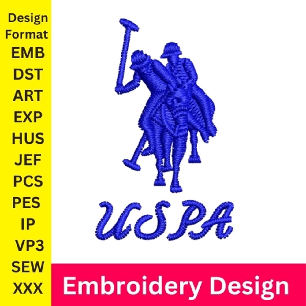 Polo Embroidery Design Horse Embroidery Polo Pattern  Horse Logo  Polo Embroidery Horseman  Digital Download 0