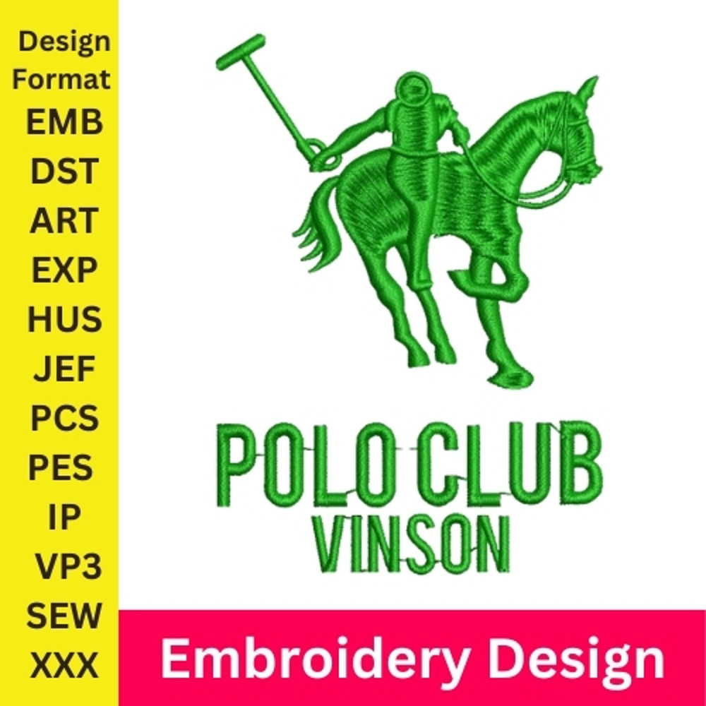 Polo Embroidery Design Horse Logo Polo Embroidery Horseman  Horse Embroidery  Polo Pattern  Digital Product 0