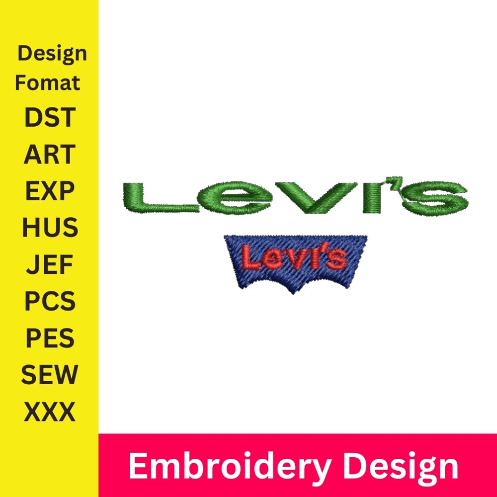 Levis Embroidery Design Jeans Brand Logo Machine Embroidery Designs Levis Logo Machine Embroidery Design Levis ART 0