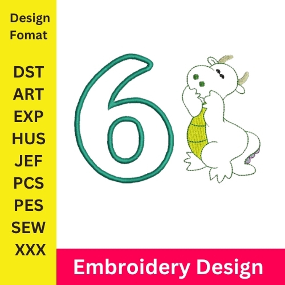 Embroidery Numbers Embroidery Design SIX Number Machine Embroidery Pattern Number Embroidery New Number 0