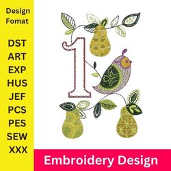 embroidery numbers, embroidery design, 1 number, machine embroidery pattern, number embroidery, new number, numbers,