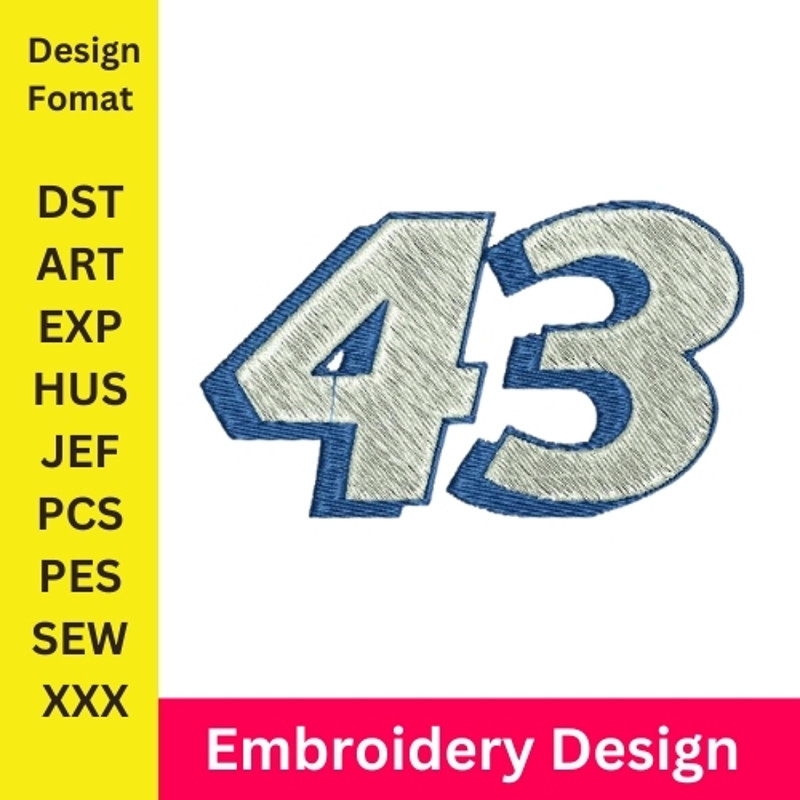Embroidery Numbers Embroidery Design 43 Number Machine Embroidery Pattern Number Embroidery New Number Numbers 0