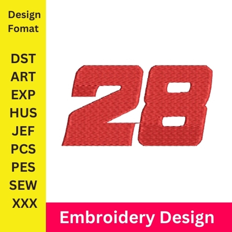 Embroidery Numbers Embroidery Design 28 Number Machine Embroidery Pattern Number Embroidery New Number Numbers 0