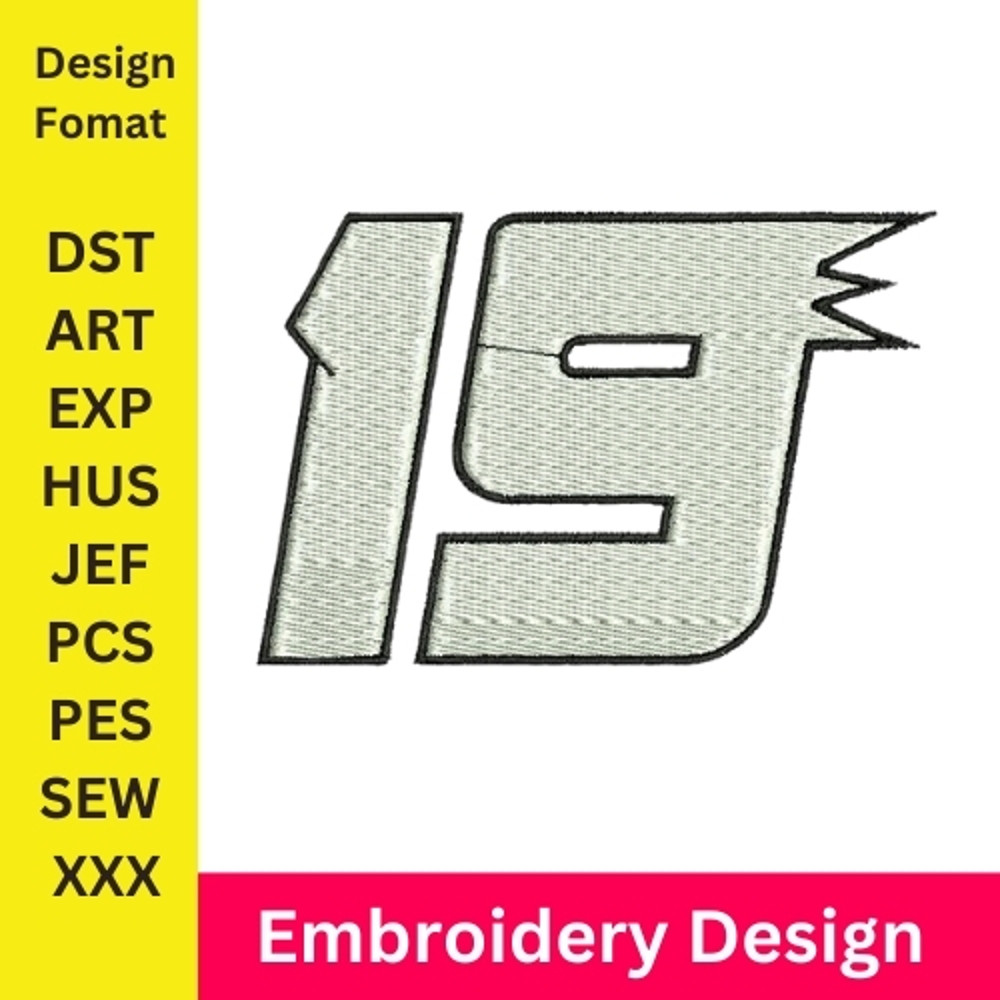 Embroidery Numbers Embroidery Design 19 Number Machine Embroidery Pattern Number Embroidery Number 0