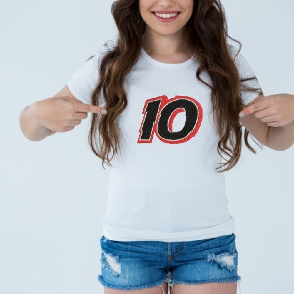 Embroidery Numbers Embroidery Design 10 Number Machine Embroidery Pattern Number Embroidery Number  1