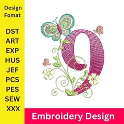 embroidery numbers, embroidery design, 9 number, machine embroidery pattern, number embroidery, number , embroidery