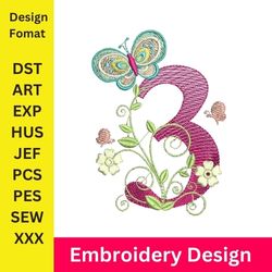 embroidery numbers, embroidery design, 3 number, machine embroidery pattern, number embroidery, number , embroidery,