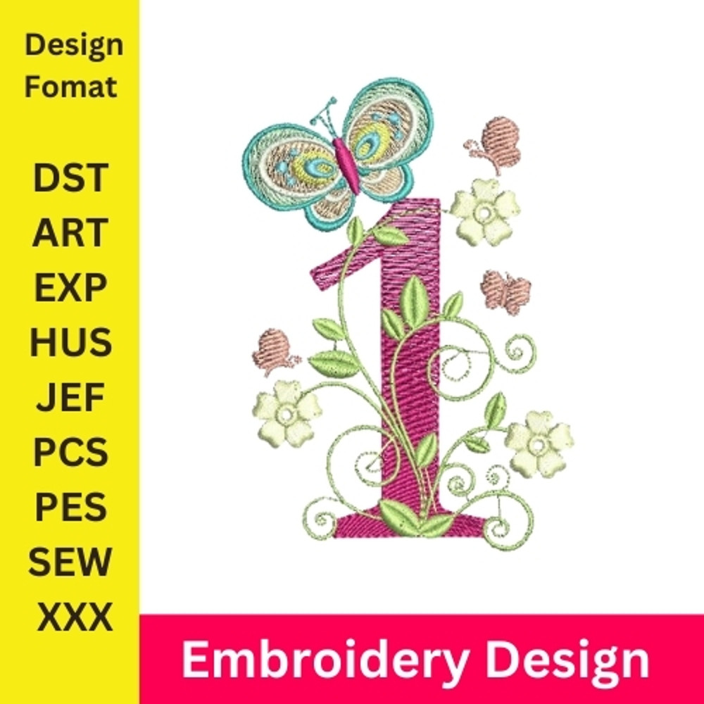 Embroidery Numbers Embroidery Design 1 Number Machine Embroidery Pattern Number Embroidery Number 0