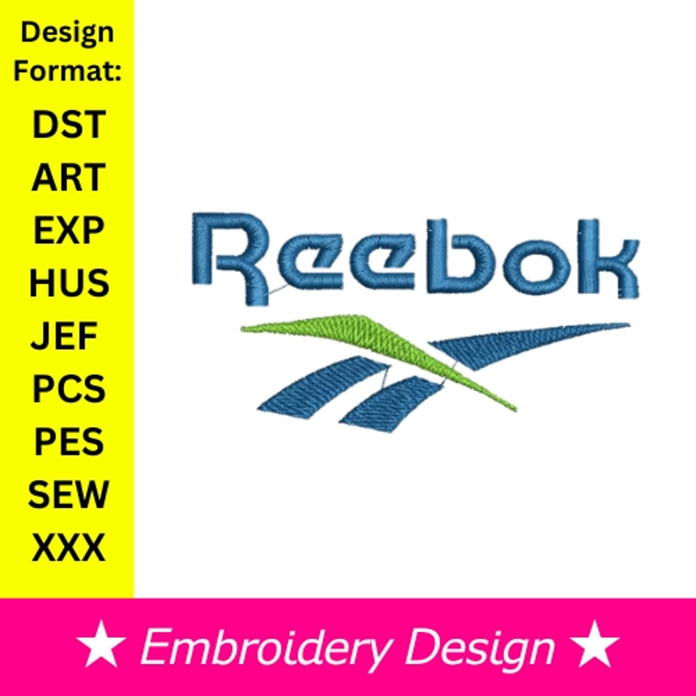 Reebok Logo Sport Brand Embroidery Design Reebok Logo Brand Embroidery Design Reebok Sport Logo Ree 0