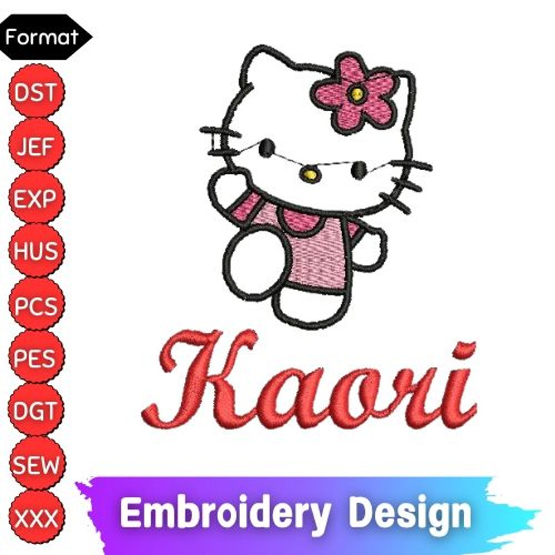 Hello Kitty Embroidery Design Hello Kitty Embroidery Embroidery File Anime Embroidery Digital Downl 0