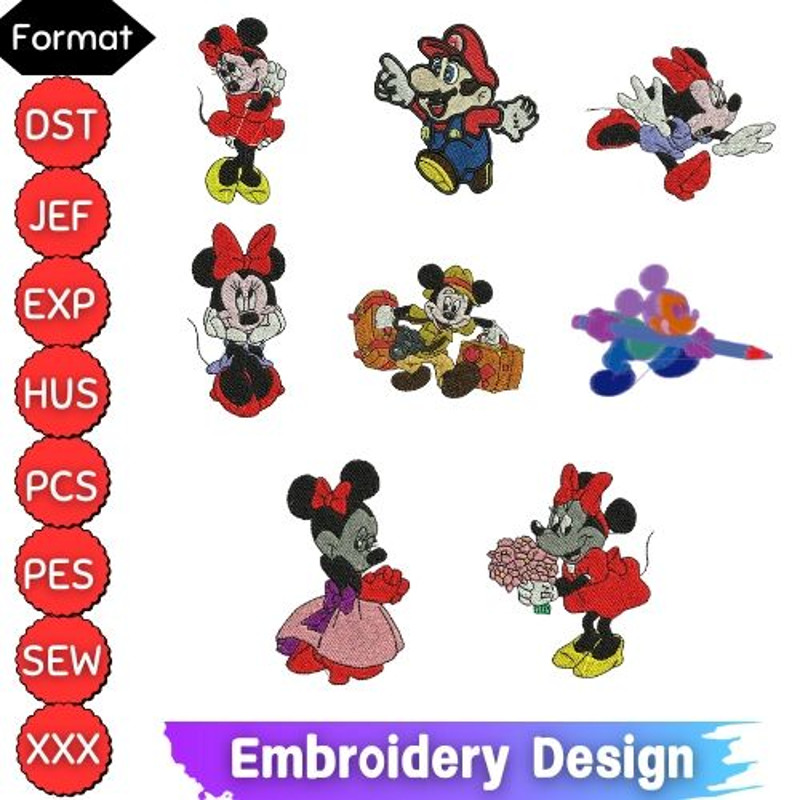Mickey Mouse Embroidery Design Bundle Disney Mickey Mickey Mouse Design Mickey Cartoon Mickey Mouse 0