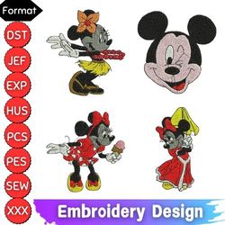 mickey mouse embroidery design bundle, disney mickey, mickey mouse design, mickey mouse cartoon, mickey mouse pattern