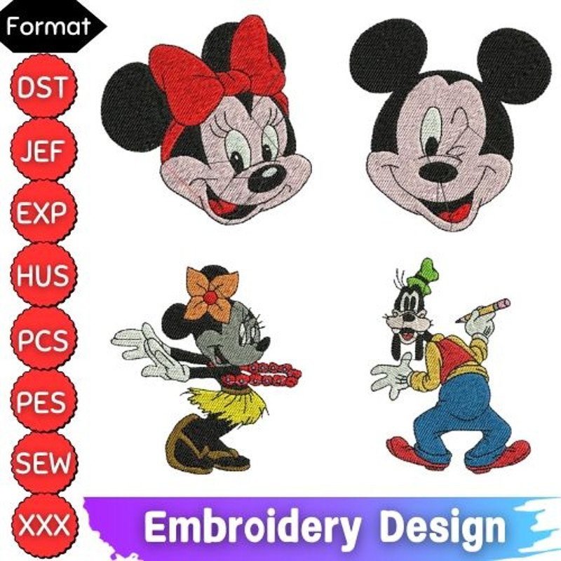 Mickey Mouse Embroidery Design Bundle Disney Mickey Mickey Mouse Design Mickey Mouse Cartoon Mickey 0