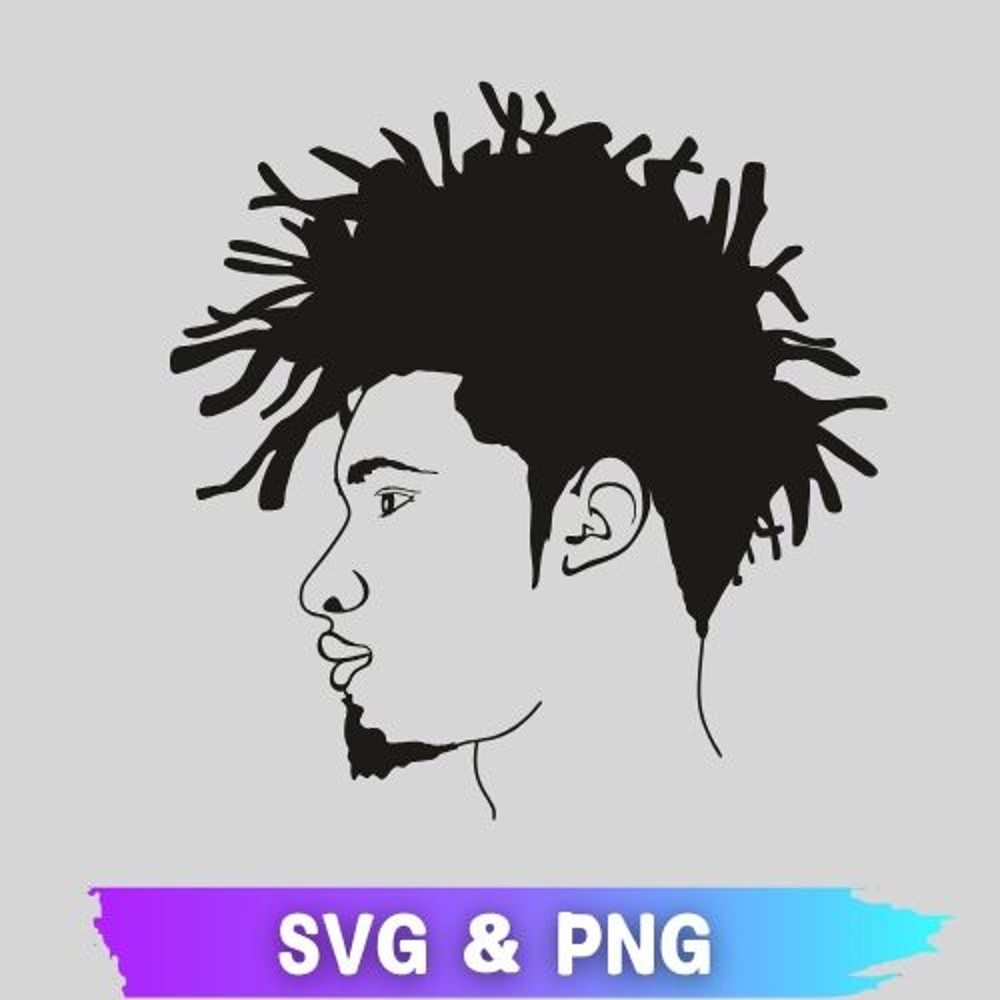 Black Man SVG Black Man Hair SVG Afro Man PNG Afro Man SVG PNG Afro SVG Afro PNG Afro Man With Curl 0