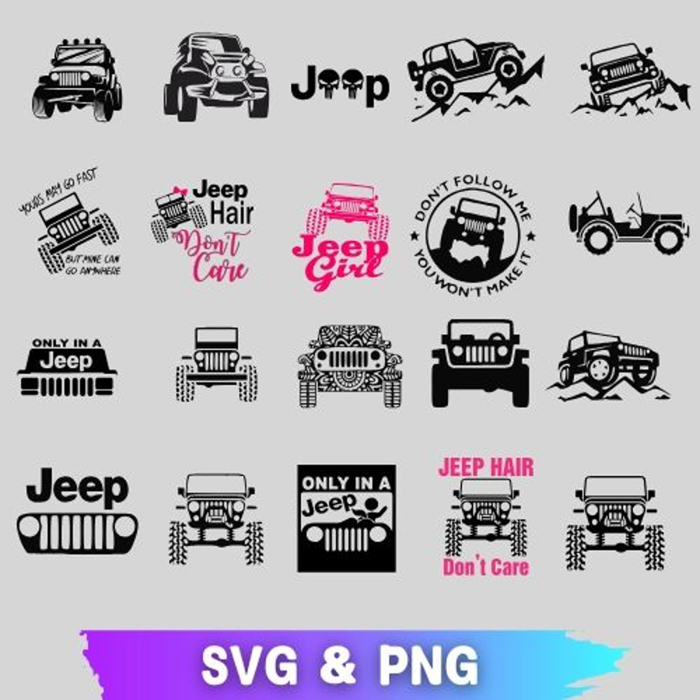Black Jeep Bundle SVG Black Jeep Bundle PNG Black Jeep SVG PNG Girl Jeep SVG Mountain Jeep SVG Off 0