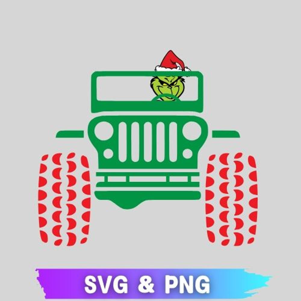 Jeep Grinch SVG Jeep Grinch PNG Christmas Grinch PNG Christmas Grinch SVG The Grinch SVG Vector Gri 0