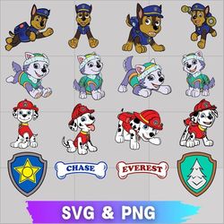 paw patrol svg bundle, paw patrol png bundle, marshall svg, paw patrol svg png, paw patrol svg file, paw patrol