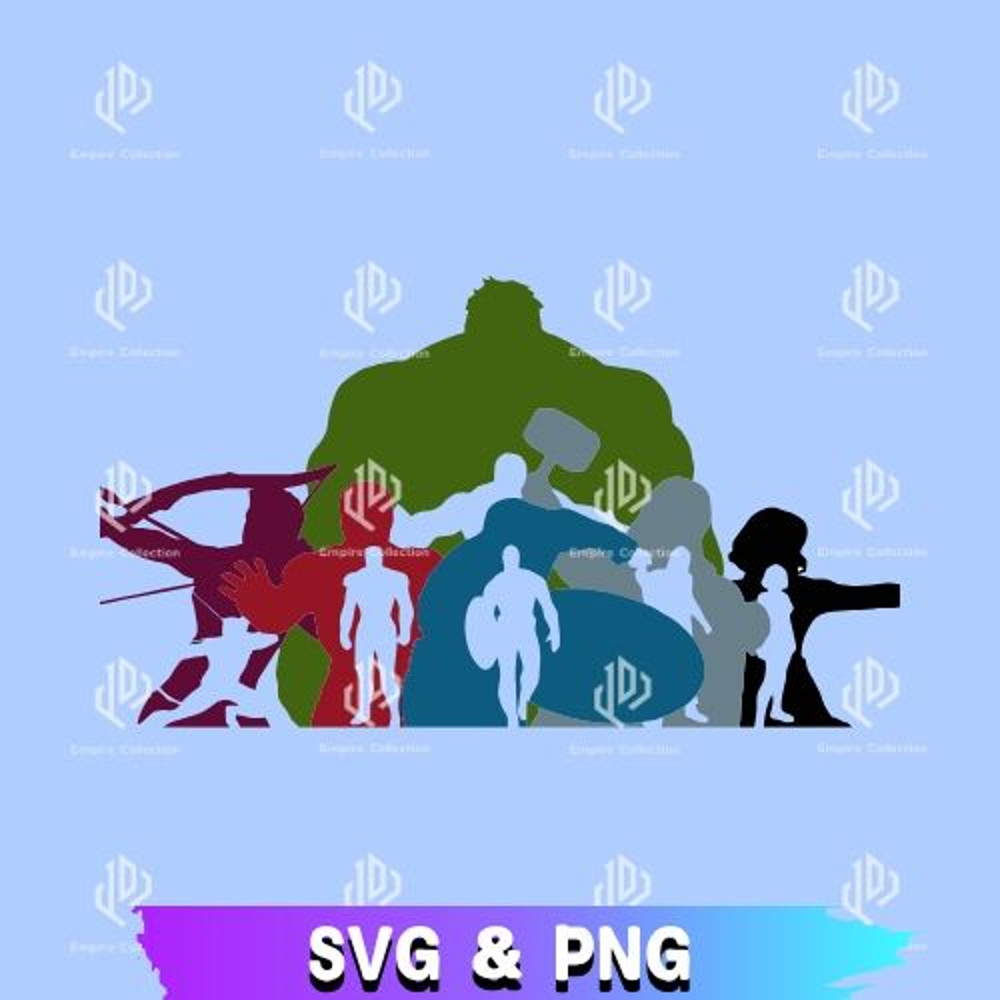 Avengers SVG Avengers PNG Marvel Superhero Avengers Super Heroes SVG Files Silhouette Marvel Superh 0
