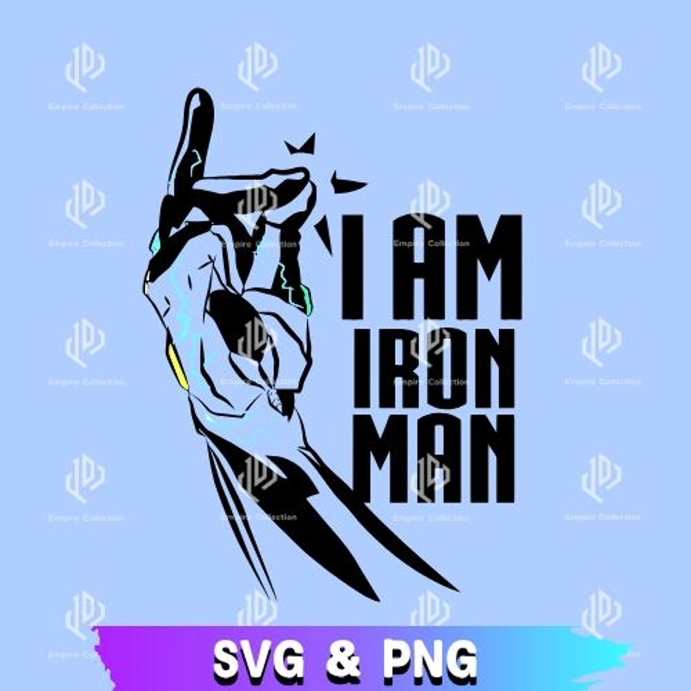 Avengers SVG PNG I Am Iron Man Marvel Superhero Avengers Super Heroes SVG Silhouette Marvel Superhe 0