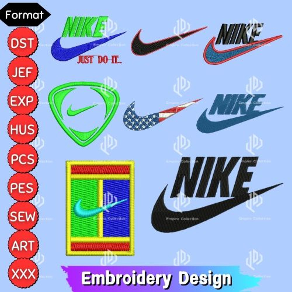 Nike Embroidery Designs Nike Logo Embroidery Pattern Bundle Nike Logo Embroidery Design Nike Swoosh 0