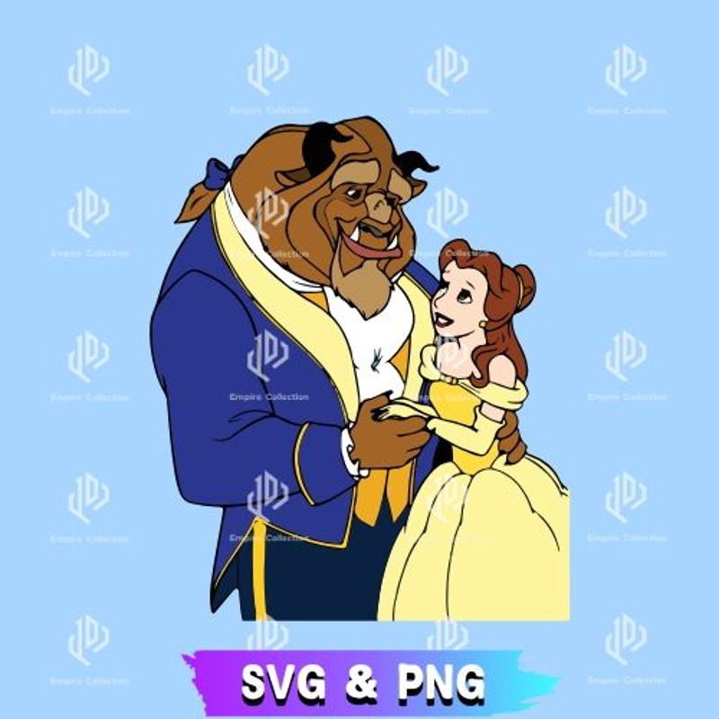 Disney Princess SVG Beauty And Beast SVG Belle PNG Clipart Beauty And The Beast SVG Disney SVG Prin 0