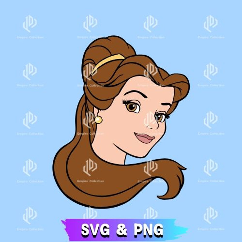 Disney Princess SVG Beauty And Beast SVG Belle PNG Clipart Beauty And The Beast SVG Disney SVG Prin 0