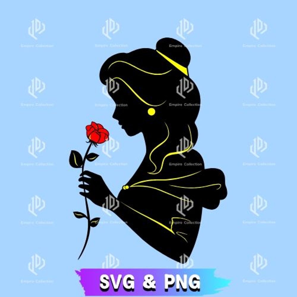 Disney Princess SVG Beauty And Beast SVG Belle PNG Clipart Beauty And The Beast SVG Disney SVG Prin 0