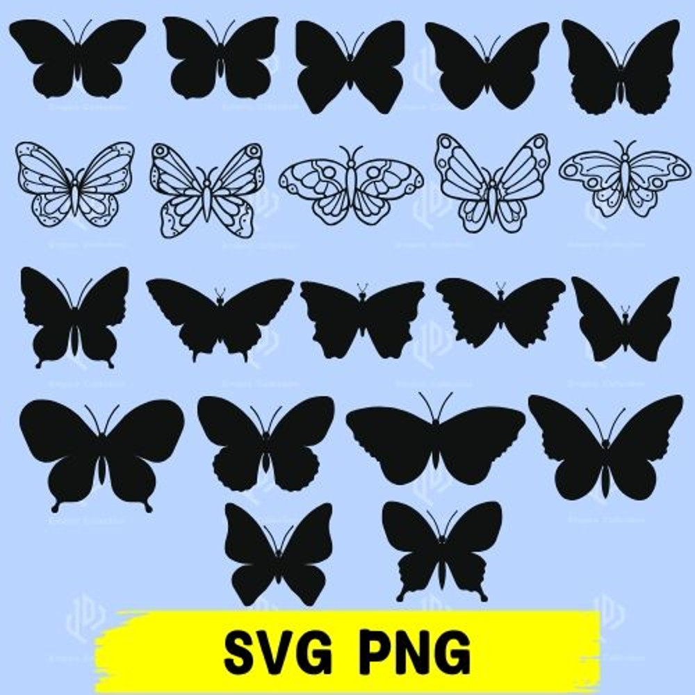 Butterfly Design Bundle SVG PNG File Digital Download For Crafting And Decor 0