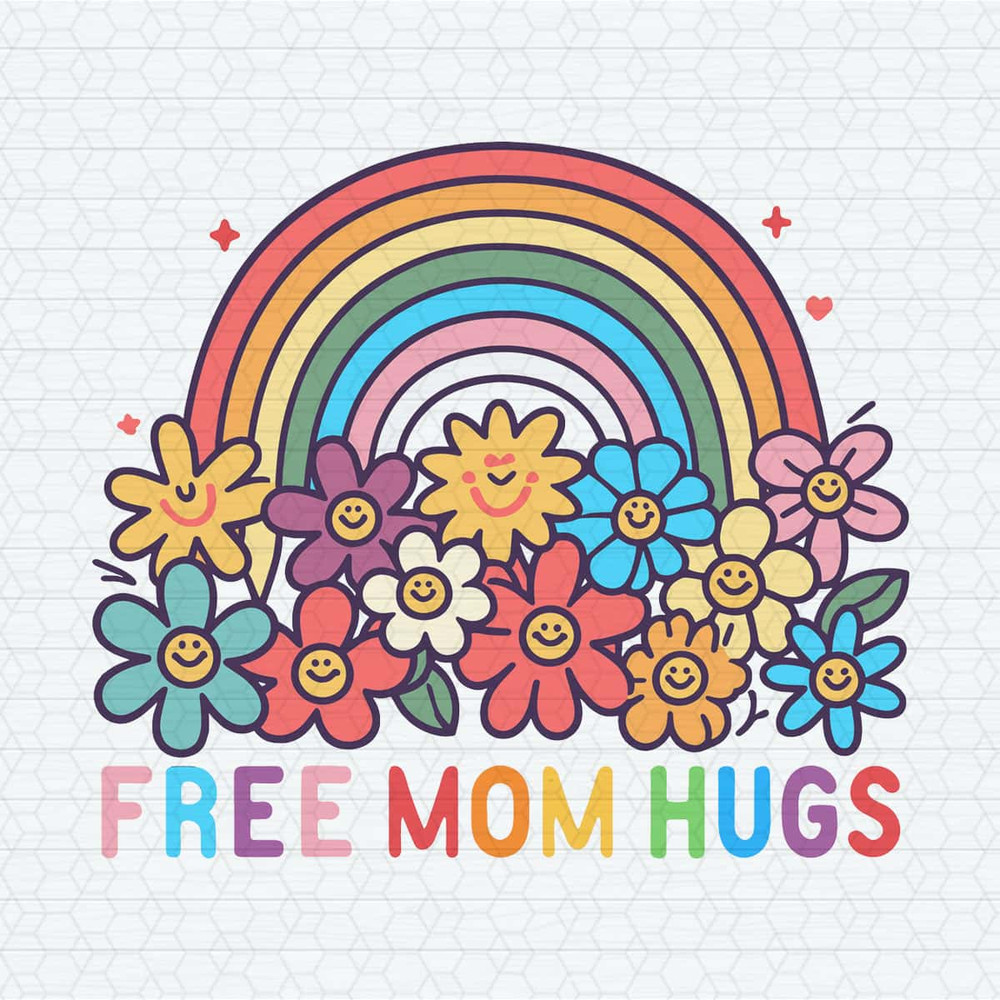 Free Mom Hugs Loral Rainbow SVG.jpg