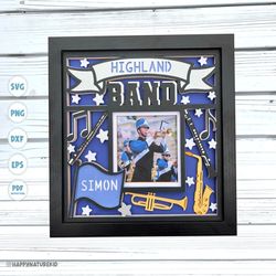 personalized band shadow box svg, band shadow box, 3d music svg, 3d layered svg, svg, 3d svg, svg files for cricut, marc