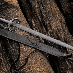 twisted damascus steel viking sword | 34 inch handmade collector blade