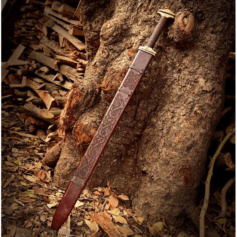 Viking Sword Double Edge Carbon Steel Blade Birthday Holiday Gift Hunter Lover BF GIFT 0